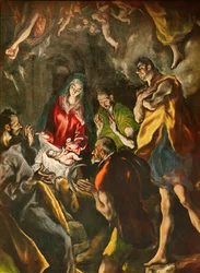 Die Taufe Christi (Detail des unteren Abschnitts), 1596-1600